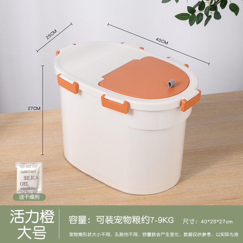 DAXINSI Pet Food Storage Container Airtight Food Container Pet Food Container Plastic Dry Food Container Dog Cat Food Storage Sealed Rice Bucket Box