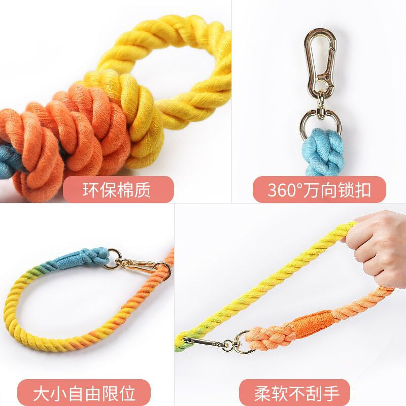 Dog leash double leash dog walking leash multifunctional double buckle pets running leash outdoor products