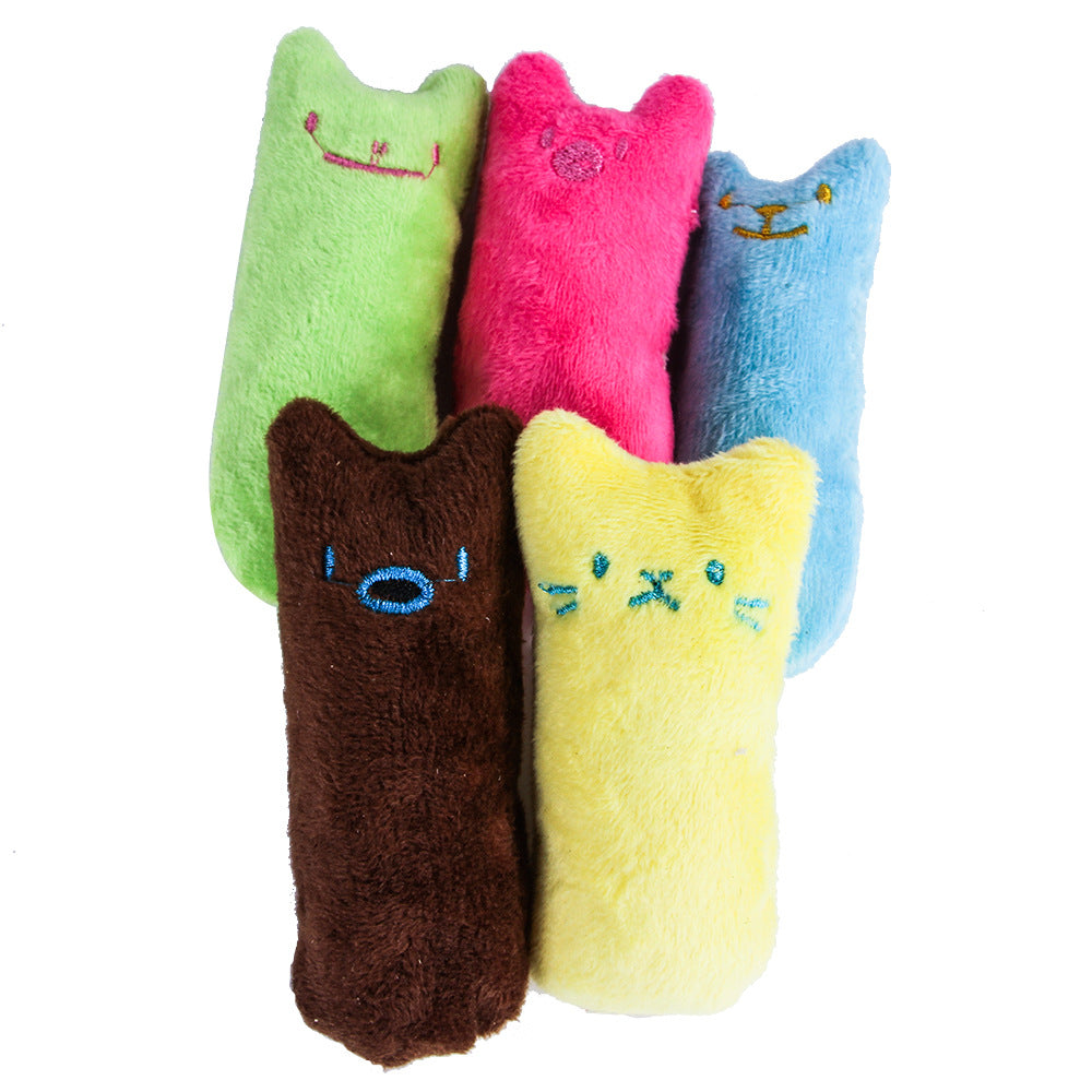 Factory spot grinding expression interactive Teddy toy resistance bite pet supplies cat mint plush toys