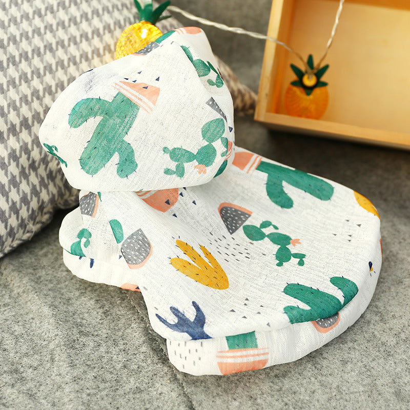 Pet dog clothes Teddy Bomei small dog milk dog summer thin cute graffiti small cap shirt pet clothing