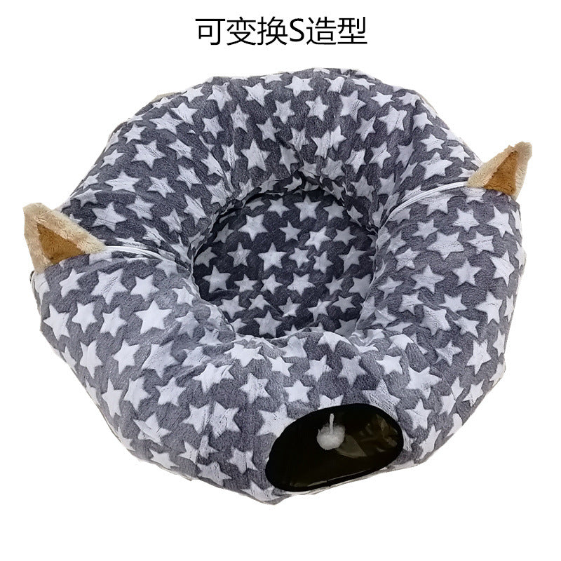 Cross-border goods cat toys foldable cat tunnel cat channel rolls Dragon cat Lot Cat Puzzle pet toys