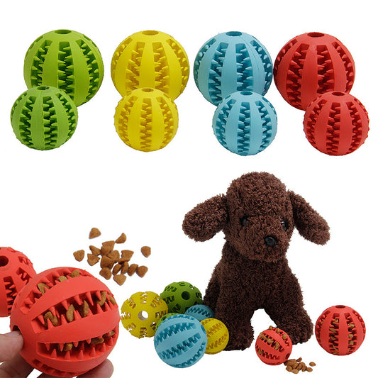 Watermelon teeth ball pet dog toy ball bites clean tooth glossy ball pet rubber ball dog toy leakage