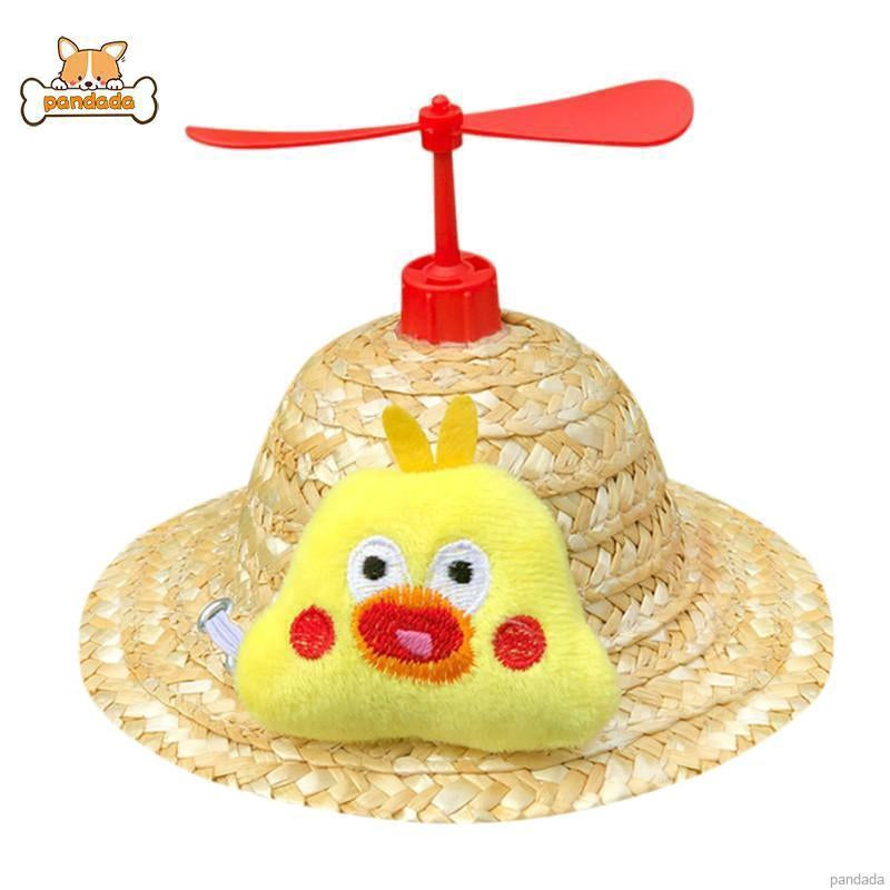 Cat Dog Decoration Pet Photography Props Cute Bamboo Dragonfly Hat