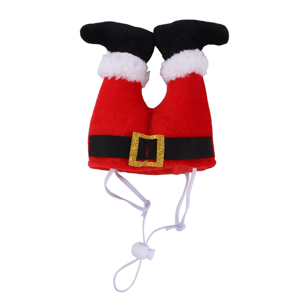 【Ready stock】Pet Christmas clown hat Dog cat Christmas ornaments pet headdress supplies