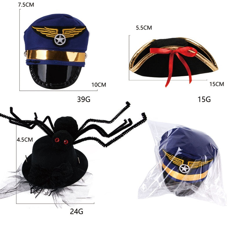 Pet Spring and Summer Cartoon Pirate Style Headwear Halloween Funny Photo Hat Props Four Seasons Universal Dress Up Hat