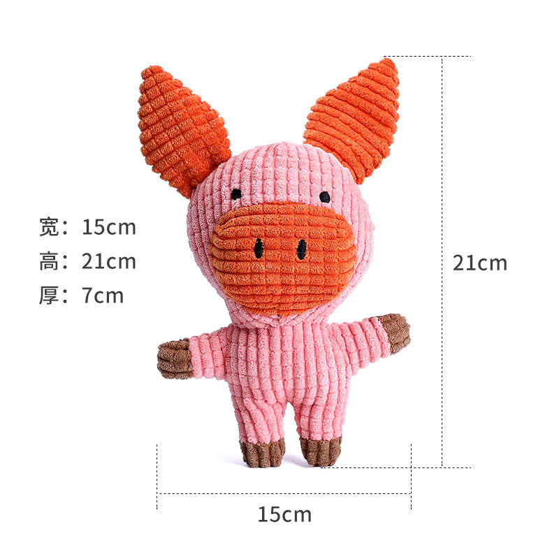 Amazon explosion pet toy plush rabbit cattle big elephant a variety of cute dog cat cats toy factory direct sales