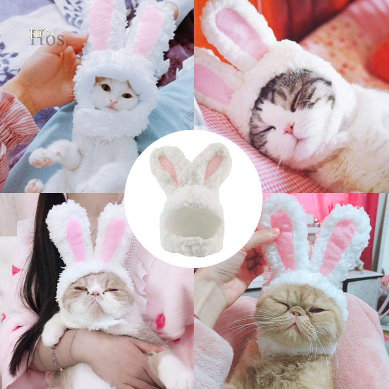 【BCF】Plush Bunny Ears Pet Headband, Rabbit Ear Hat for Cat Small Dogs Party Costume Accessory Headwear