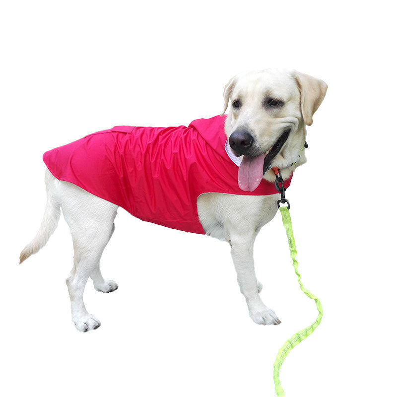 2020 Amazon explosion pet clothes soft reflective waterproof ponch dog hooded raincoat pet supplies