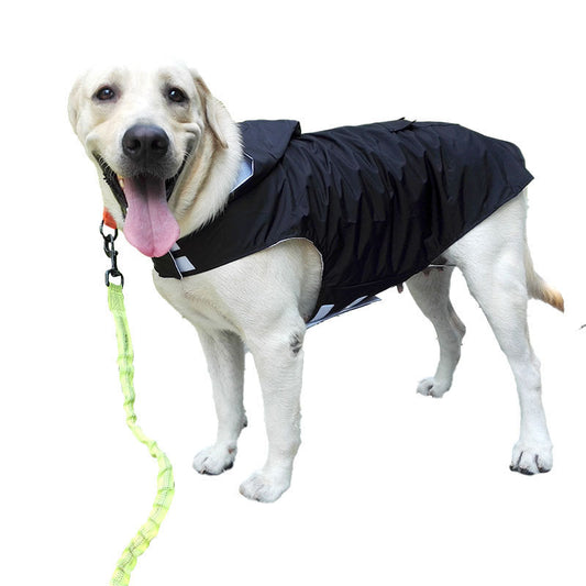 2020 Amazon explosion pet clothes soft reflective waterproof ponch dog hooded raincoat pet supplies