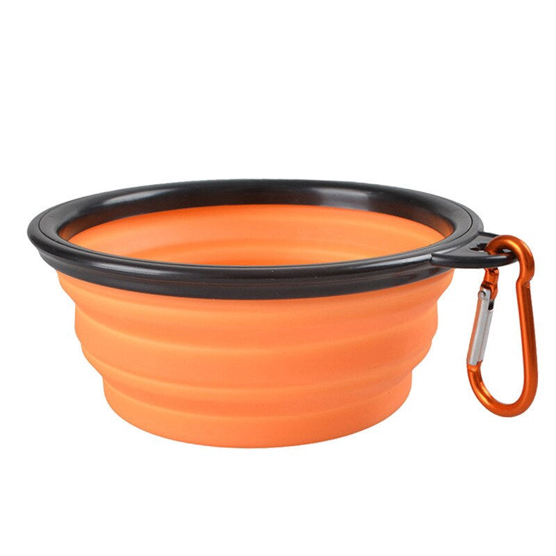 300ML Collapsible foldable silicone dog bowl outdoor travel portable puppy doogie food container feeder dish cat