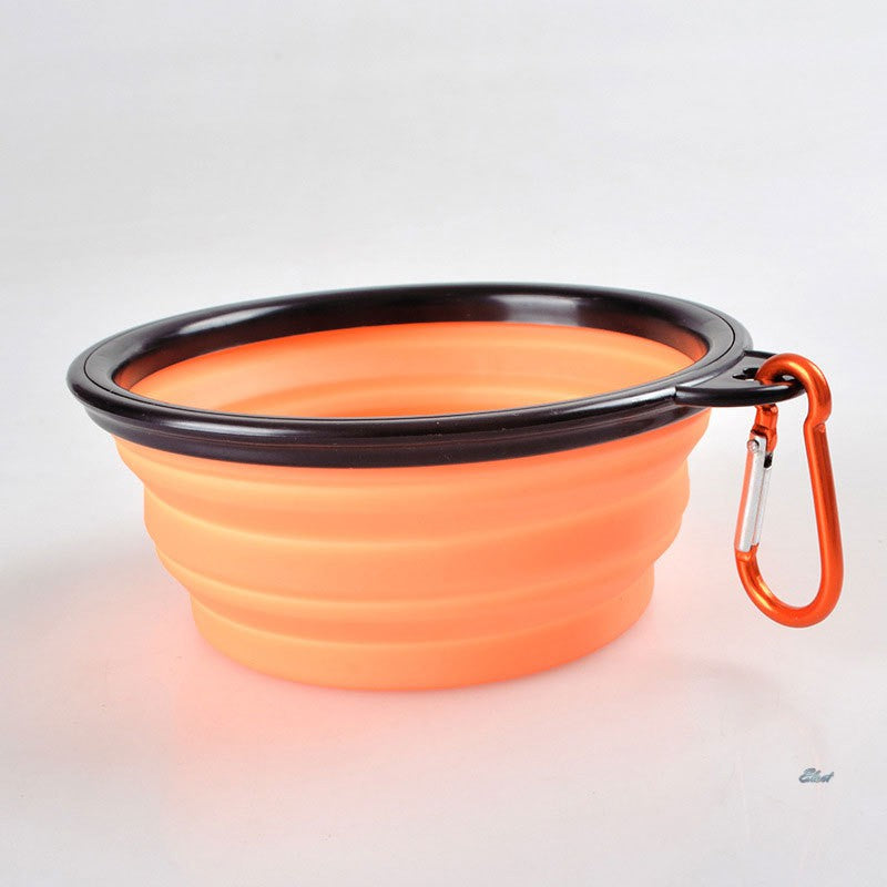 [SY] New Foldable Silicone Dog Bowl Outdoor Travel Portable Collapsible Puppy Fe