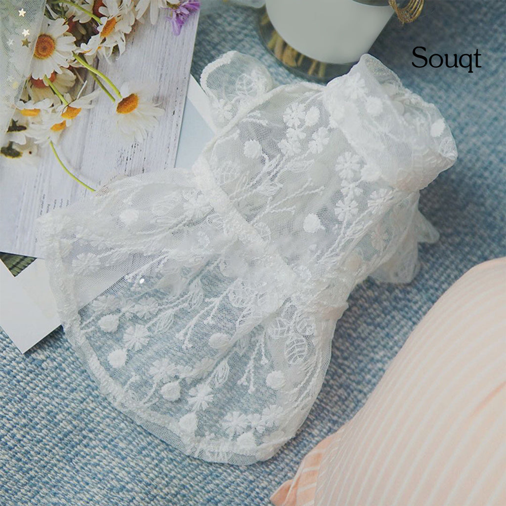 Pet Hat Breathable Good-looking Round Neck Puppy Lace Skirt for Dog Supplies