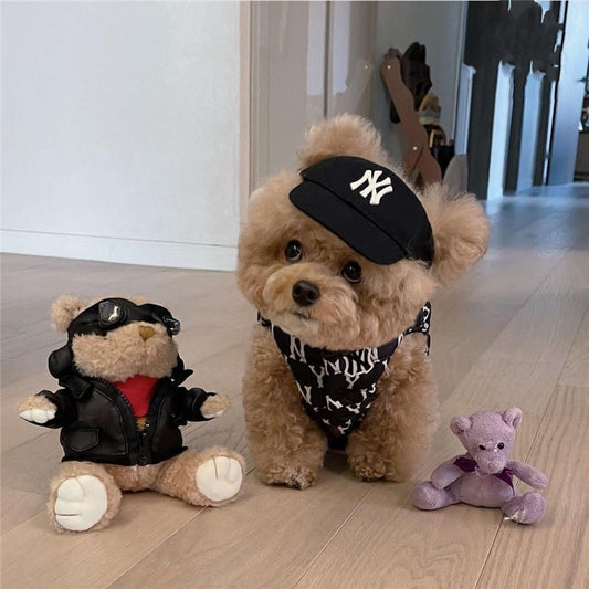 DailyPet Love Pet Shop|Korea Korea NY Cat Dog Small Hat ins Style English Embroidered Cap Baseball Teddy Bichon LA Cute Earless Puppy