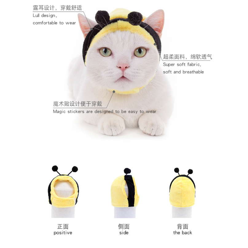 Cute Cat Headdress Universal Size Dog Dress Up Pet Hat Soft Super Cute 9 Styles Cat Headdress