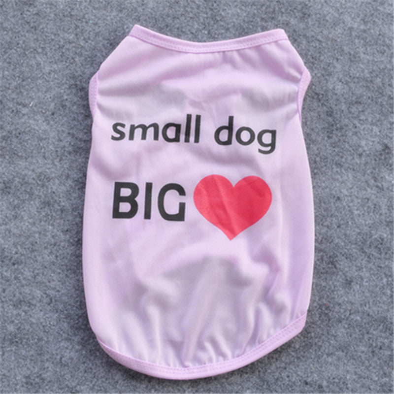 Source factory direct sales pet clothing puppy summer vest polyester breathable teddy clothes clothes pets