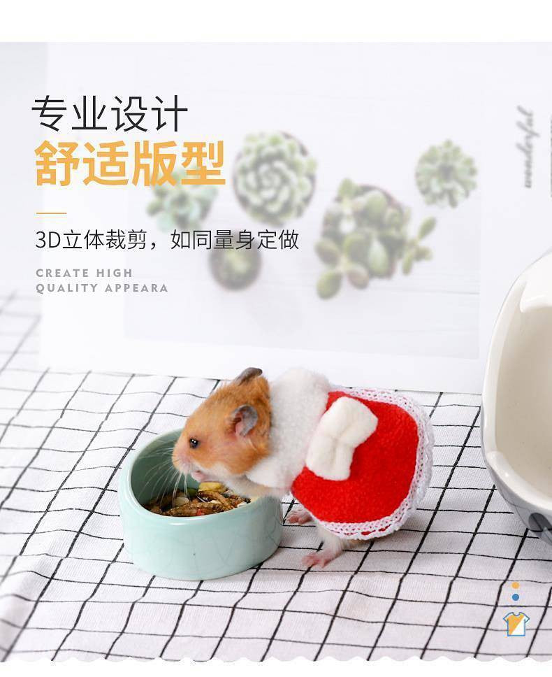 Hamster Clothes Dress Cute Hat Hand Holding Rope Takeaway Bag Small Warm Mini Rabbit Guinea Pig Pet Pet Supplies & Pet Dog products Pet fashion products