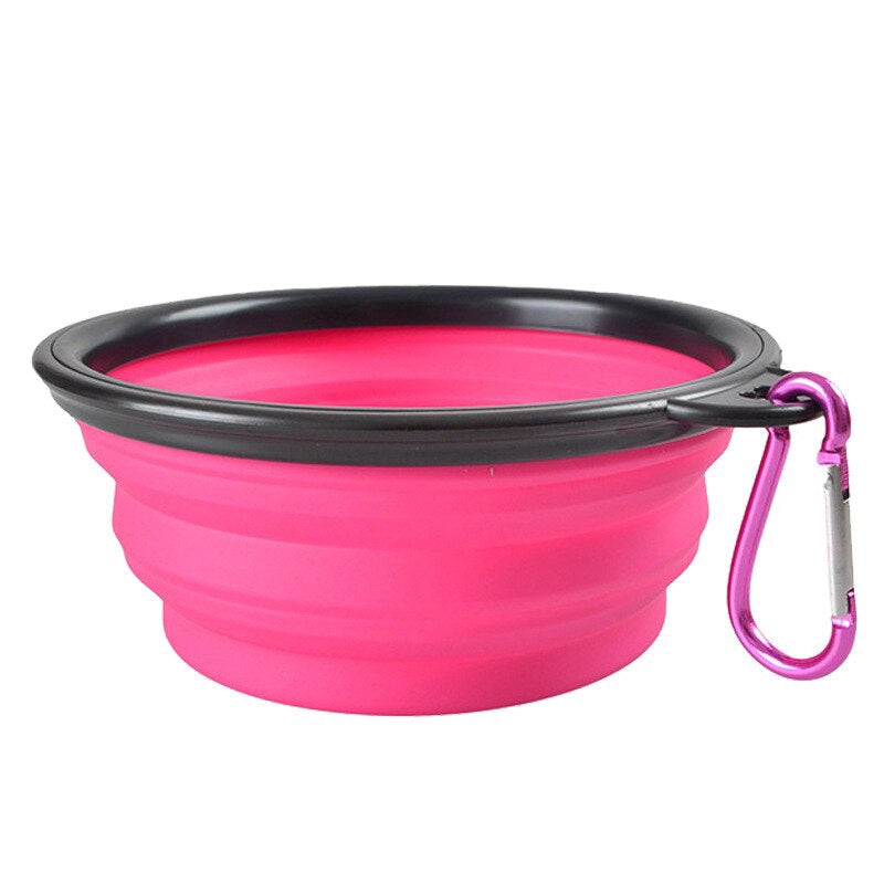 300ML Collapsible foldable silicone dog bowl outdoor travel portable puppy doogie food container feeder dish cat