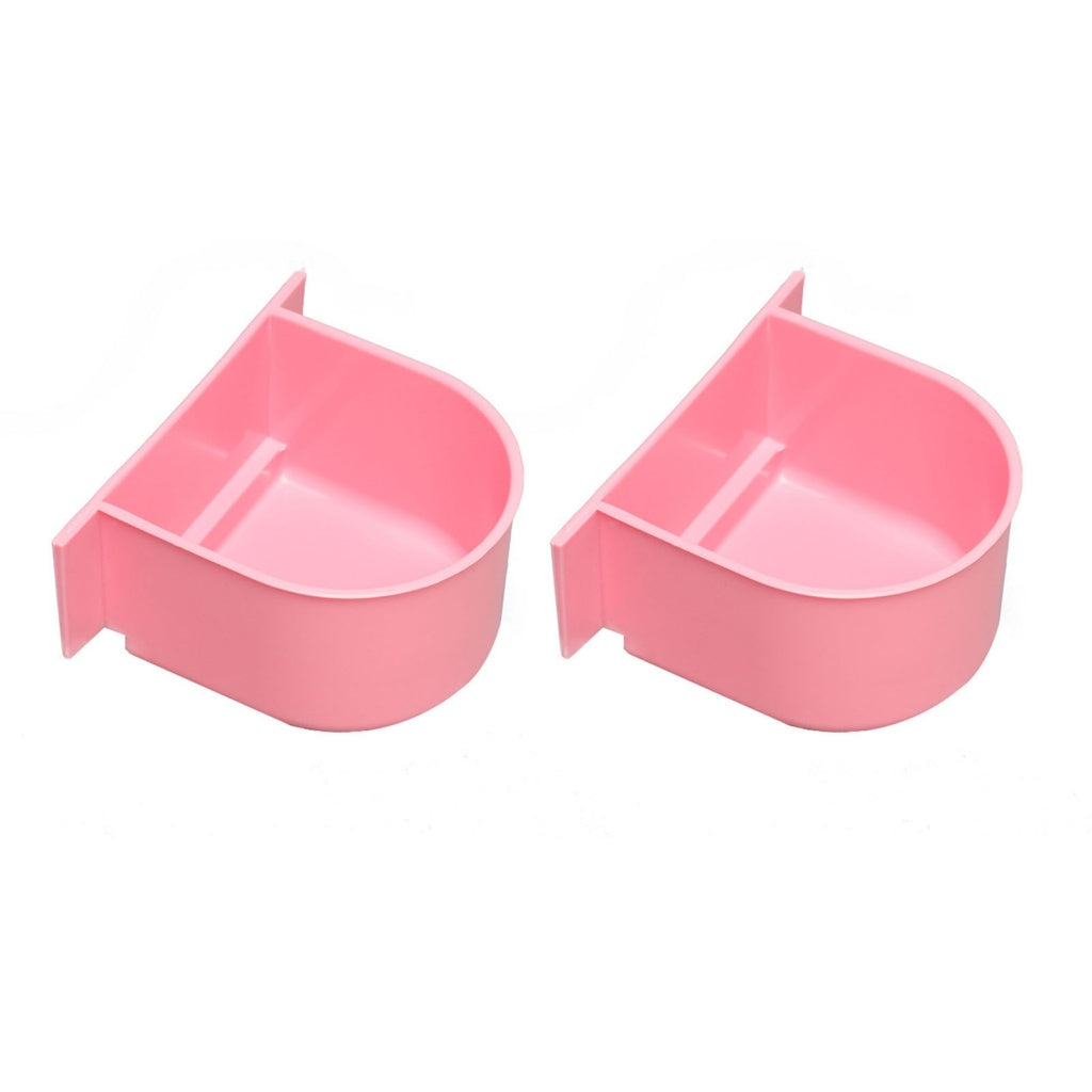 SUN_ 2Pcs Food Container Feeding Cup Cage Food Water Bowl Bird Feeder Professional