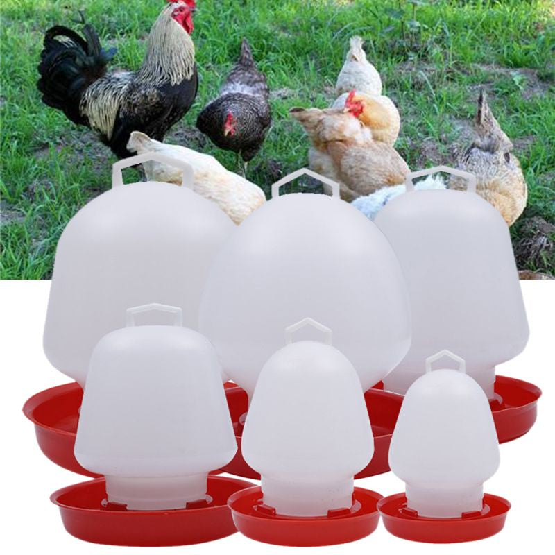 VA   Round Bubble Chicken Drinking Fountain Device Hanging Cup Waterer Bowl Pet Poultry Water Drinker Household Pet Feeding Utensils