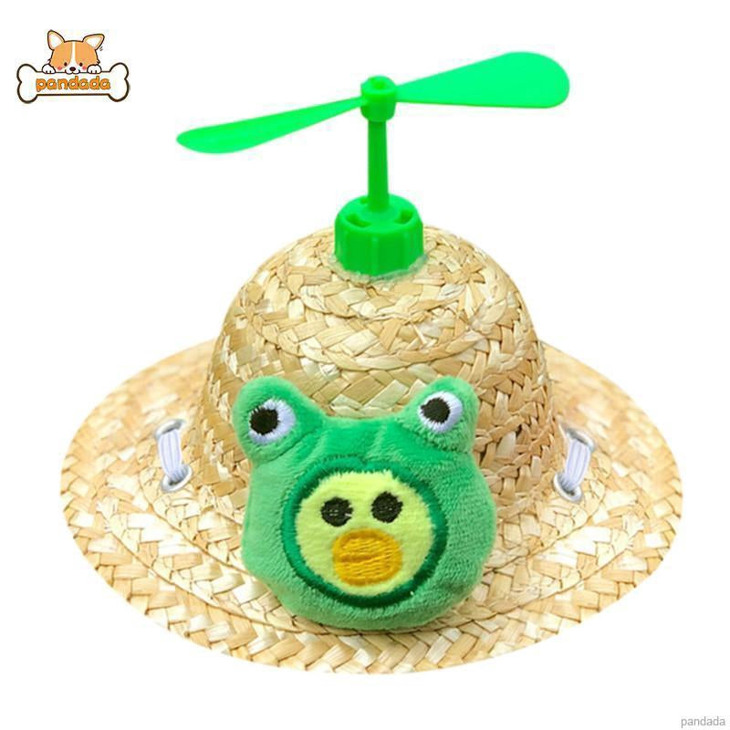 Cat Dog Decoration Pet Photography Props Cute Bamboo Dragonfly Hat