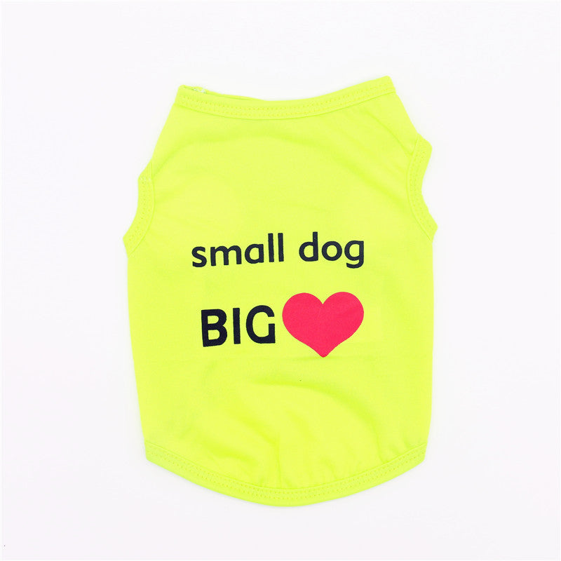 Source factory direct sales pet clothing puppy summer vest polyester breathable teddy clothes clothes pets