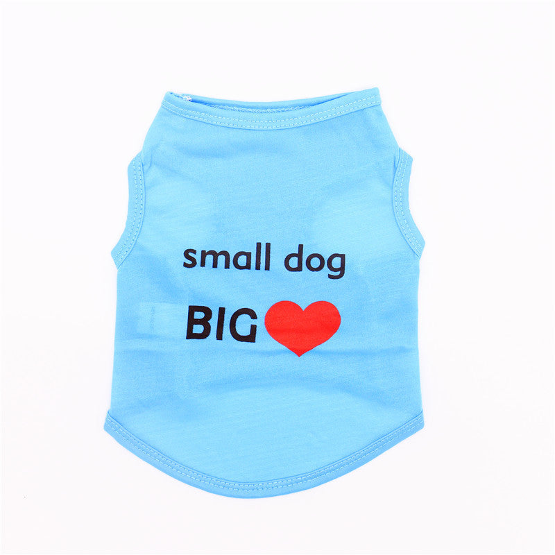 Source factory direct sales pet clothing puppy summer vest polyester breathable teddy clothes clothes pets