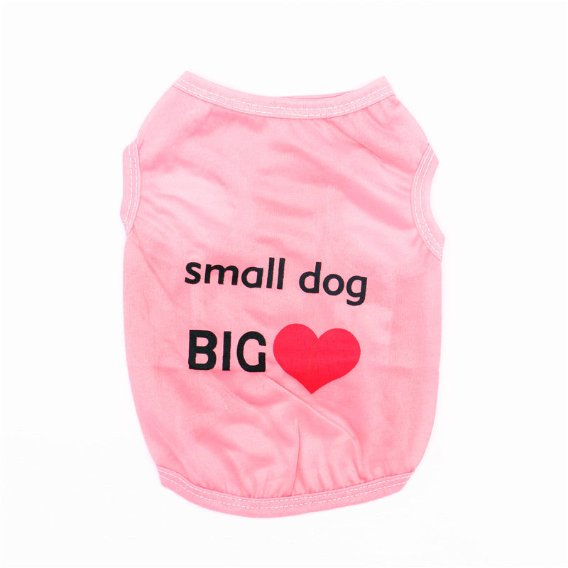 Source factory direct sales pet clothing puppy summer vest polyester breathable teddy clothes clothes pets