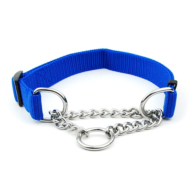 Durable No Pull Martingale Dog Collar  Heavy-duty Stainless SteelChain Safe Puppy Choke Pet Collar Training