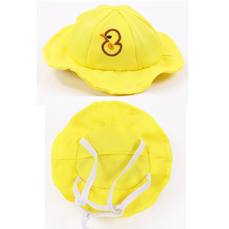 Cute Cartoon Pet Clothes Little Yellow Duck Style Dog Cat T-shirt With Hat