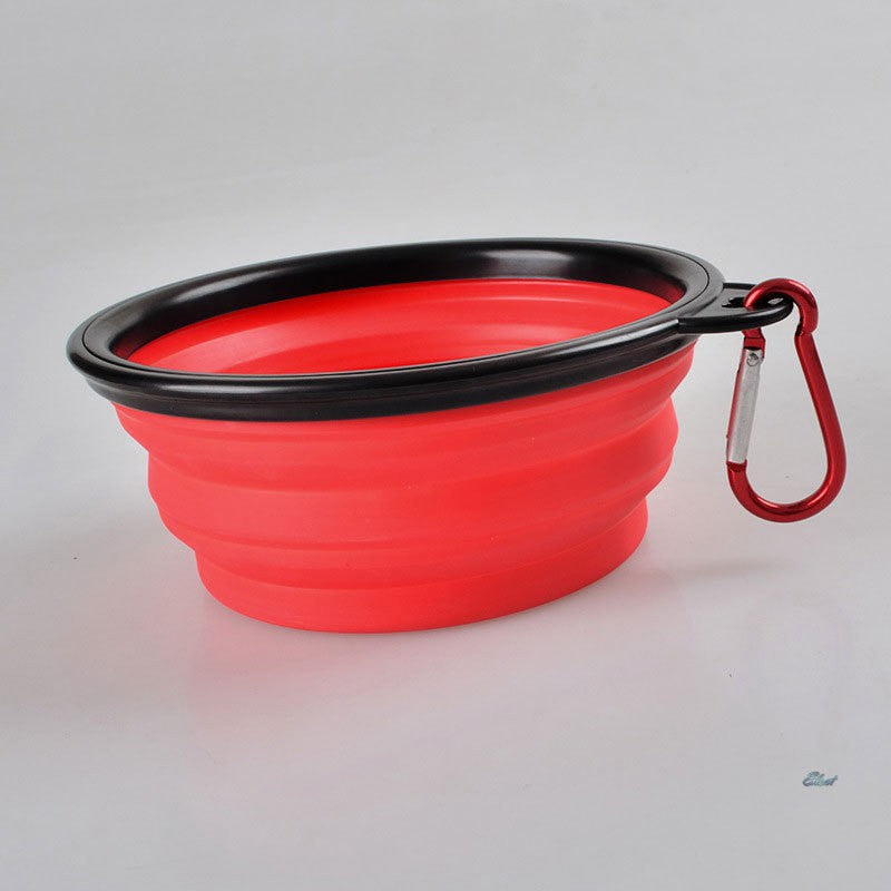 [SY] New Foldable Silicone Dog Bowl Outdoor Travel Portable Collapsible Puppy Fe