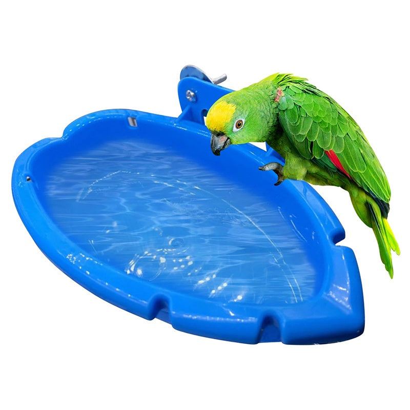 Hanging Bird Bath Tub Bird Parrot Bath Box Feeder Basin Pet Water Supplies