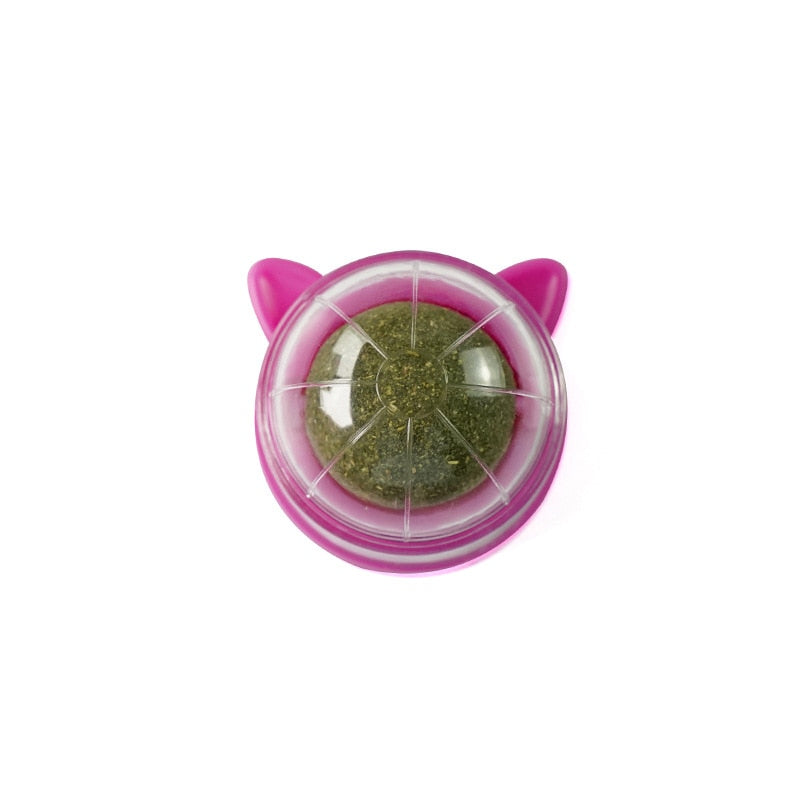 Natural Catnip Cat Wall Stick-on Ball Toy Treats Healthy Natural Removes Hair Balls to Promote Digestion Cat Grass Snack Pet