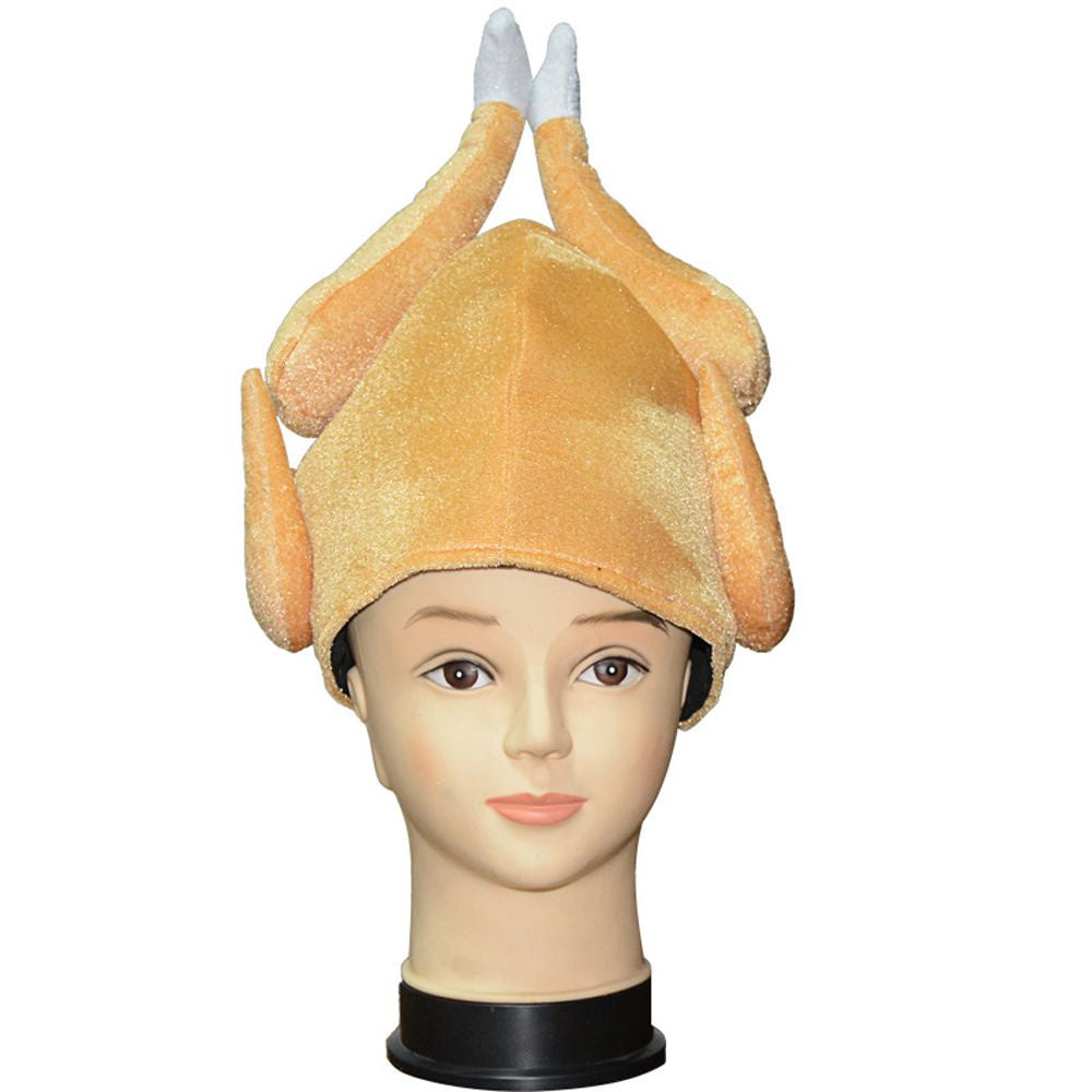 BACK2LIFE Creative Turkey Hat Roasted Caps Festival Costume Party Adults Funny Soft Thanksgiving Day/Multicolor