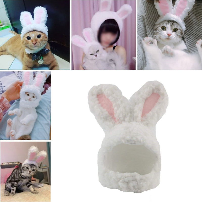 【BCF】Plush Bunny Ears Pet Headband, Rabbit Ear Hat for Cat Small Dogs Party Costume Accessory Headwear