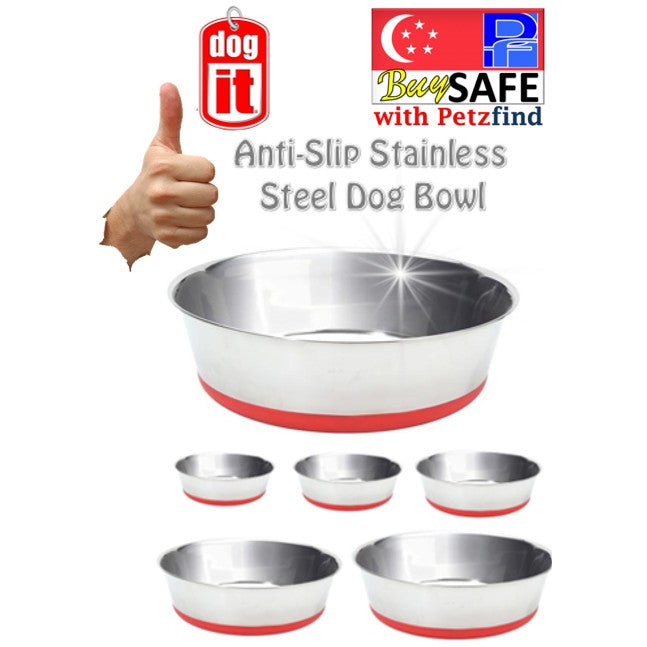 Dogit Non-Slipped Stainless Sreel Design Home Dish (91421) (91422) (91423) (91424) (91425)