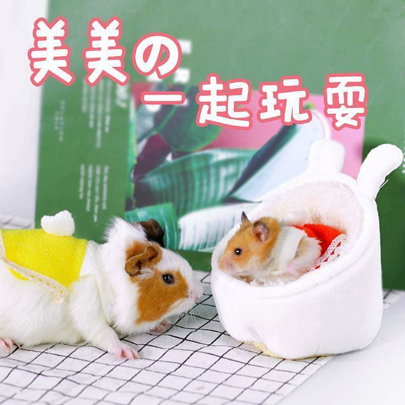 Hamster Clothes Dress Cute Hat Hand Holding Rope Takeaway Bag Small Warm Mini Rabbit Guinea Pig Pet Pet Supplies & Pet Dog products Pet fashion products