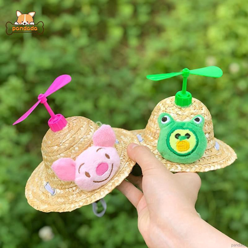 Cat Dog Decoration Pet Photography Props Cute Bamboo Dragonfly Hat