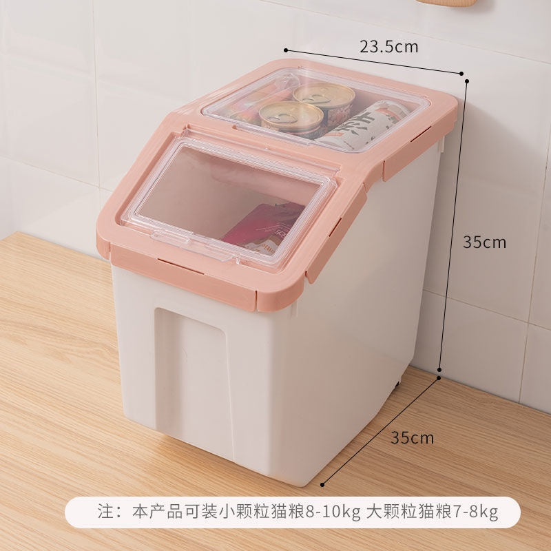 DAXINSI Pet Food Storage Container Airtight Food Container Pet Food Container Plastic Dry Food Container Dog Cat Food Storage Sealed Rice Bucket Box