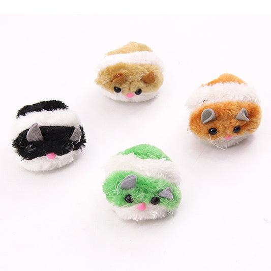 Funny cat toys vibrate blind mouse realistic cute mouse cat love plush small toys interactive pet toys