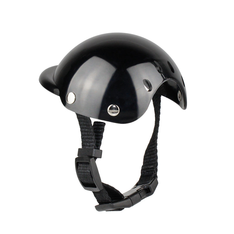 Enjoying Pet Helmet - Motorcycle Dog Helmet Bike Cat Hat Riding Doggie Cap Black, Small : Pet Supplies