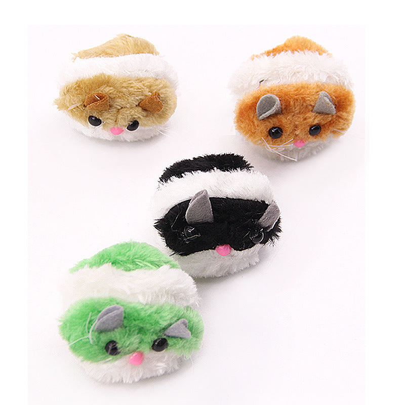 Funny cat toys vibrate blind mouse realistic cute mouse cat love plush small toys interactive pet toys