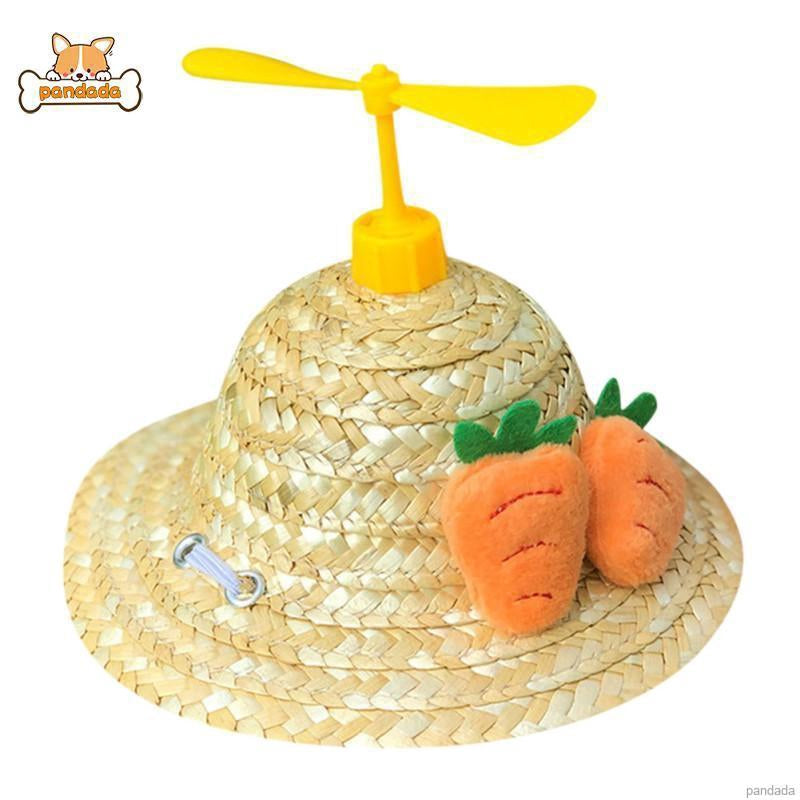 Cat Dog Decoration Pet Photography Props Cute Bamboo Dragonfly Hat