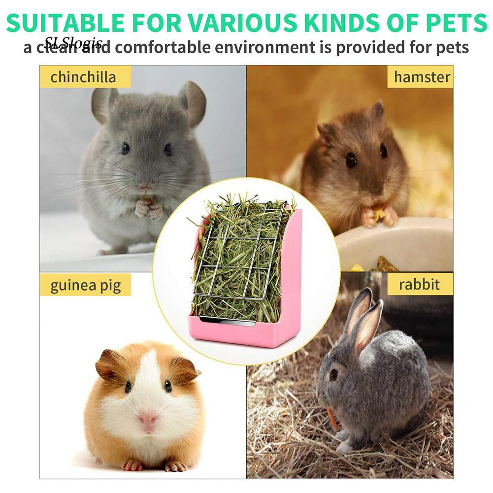 SLS Rabbit Guinea Pig Chinchilla Hay Feeder Less Wasted Pet Feeding Rack Manager