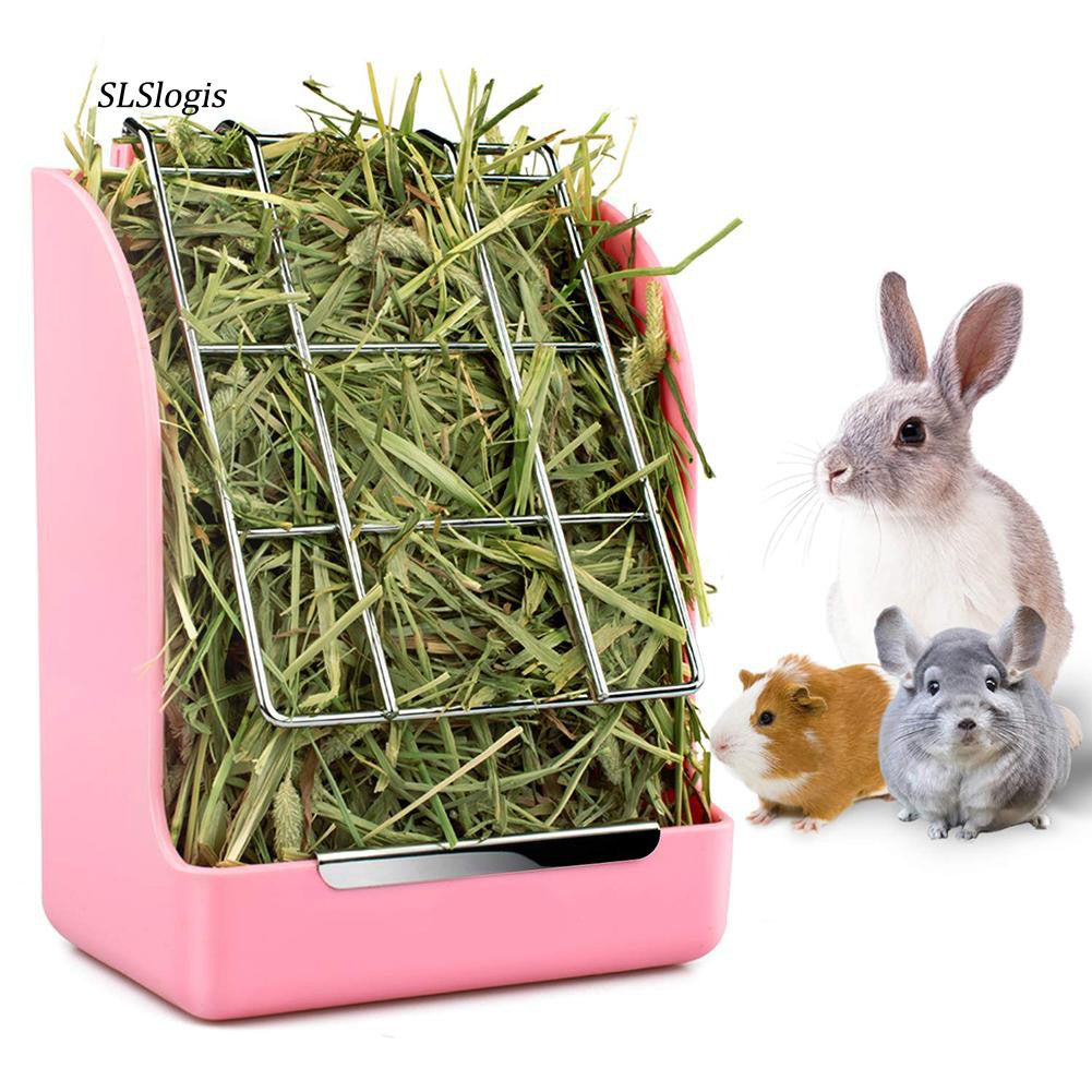 SLS Rabbit Guinea Pig Chinchilla Hay Feeder Less Wasted Pet Feeding Rack Manager