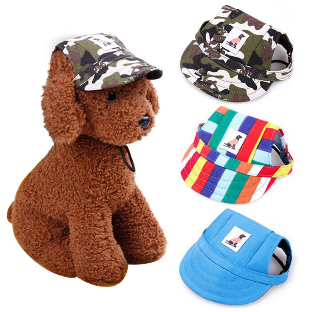 SWEETJOHN Accessories Sun Hat Party Costume Dog Supplies Dog Caps Headwear Canvas Puppy Pet Products Sports Baseball Caps