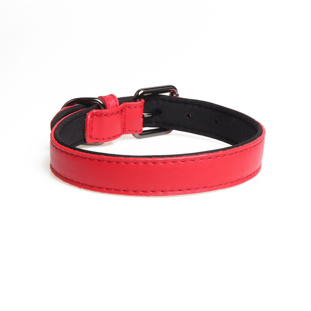 Amingge factory new leather dive cloth pet collar dog collar Amazon hot sale