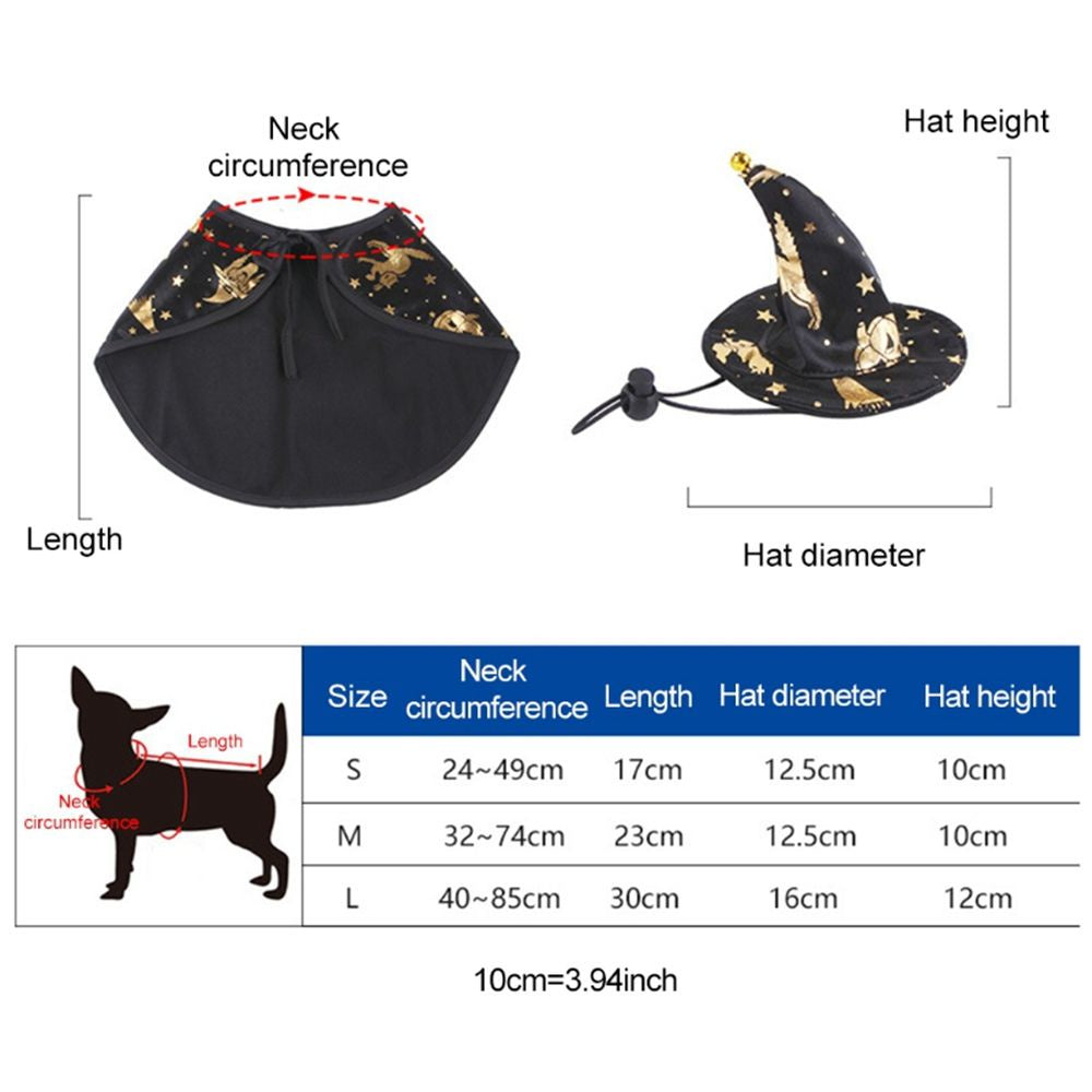 ALLGOODS Funny Pet Halloween Costume Halloween Cosplay Puppy Collar Halloween Apparels Cloak For Cat Dog Halloween Party Pet Accessories Party Dressing Dog Halloween Set