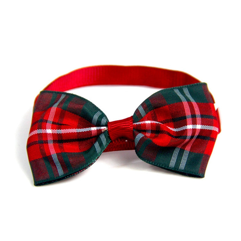 Christmas Pet Bow Collar