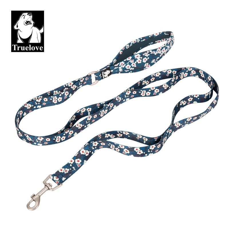 Truelove Floral Pet Leash Neoprene Padded Handle Extra Traffic Control Dog and Cat Strong Enough and Easy to Use Travel TLL3112