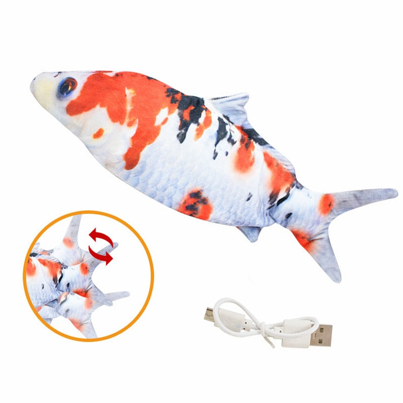 Cat Toy Fish USB Electric Charging Simulation Fish Cat Pet Chew Bite Interactive Cat Toys Dropshiping Moving Floppy Wagging Fish